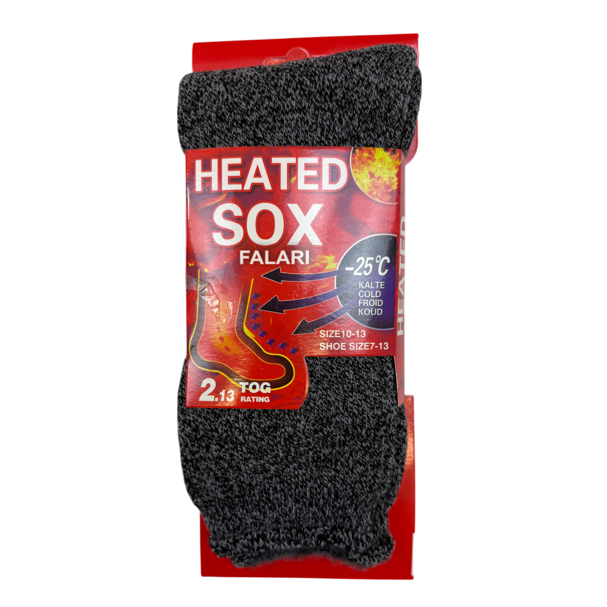 Mens Heated Thermal Socks - Pack of 3 - AT292