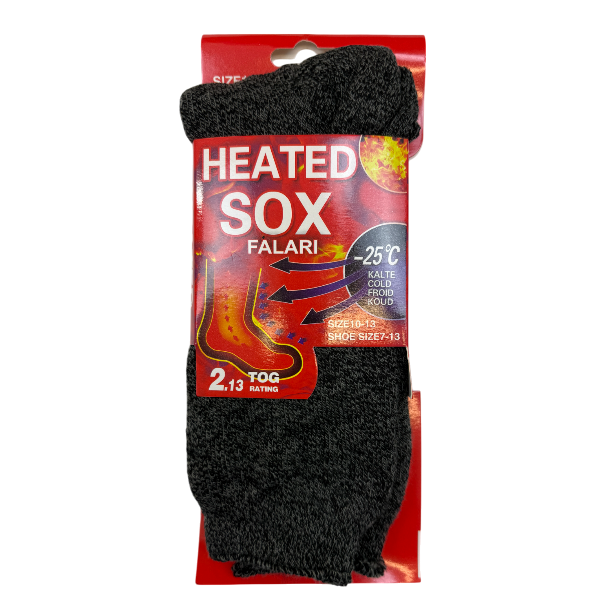 Mens Heated Thermal Socks - Pack of 3 - AT292