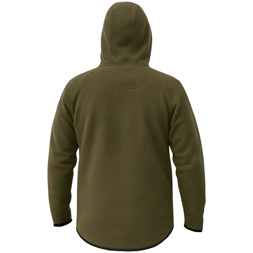 Game Mens Alpine Fleece 1/4 Zip Curved Hoodie