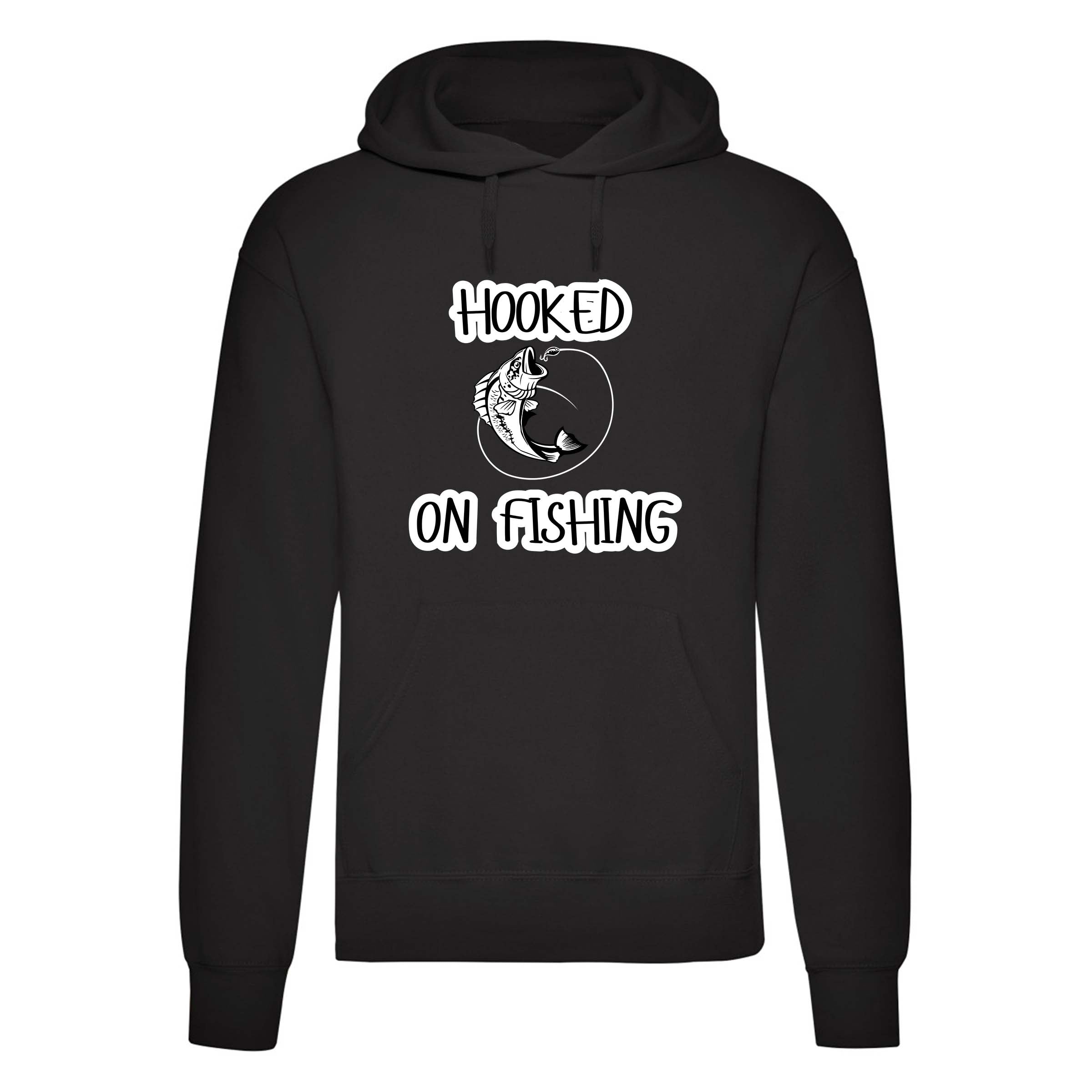 Hooked on Fishing Printed Hoodie