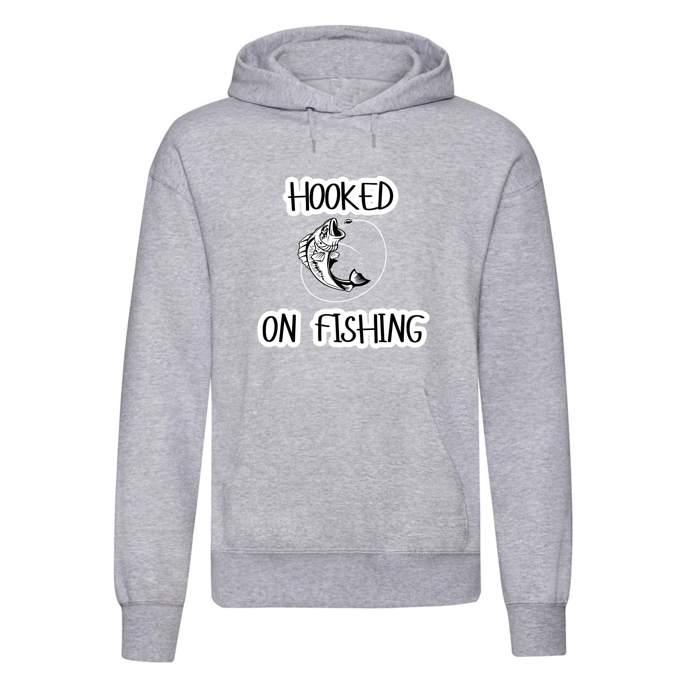 Hooked on Fishing Printed Hoodie