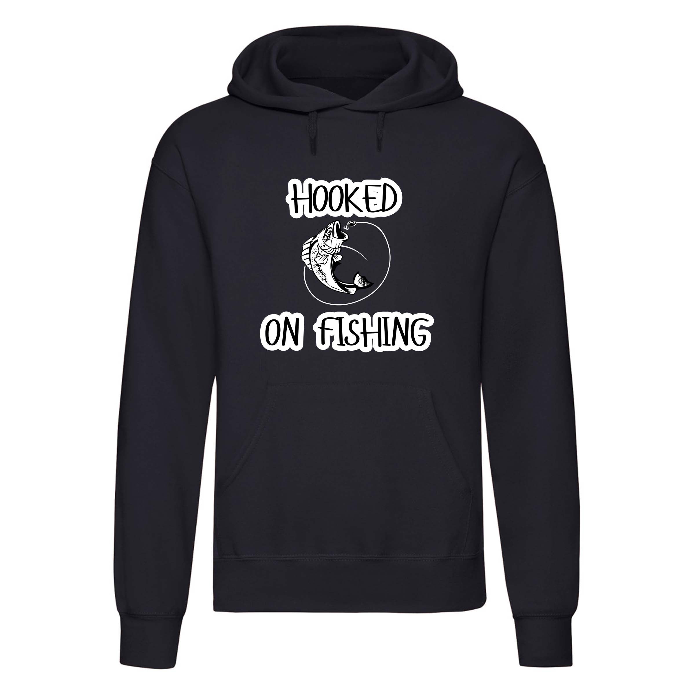 Hooked on Fishing Printed Hoodie