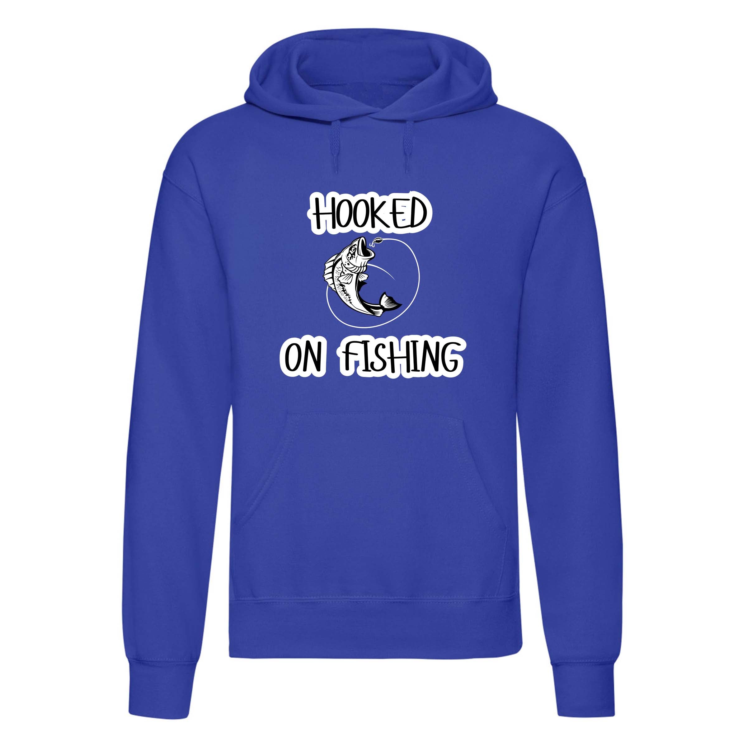 Hooked on Fishing Printed Hoodie