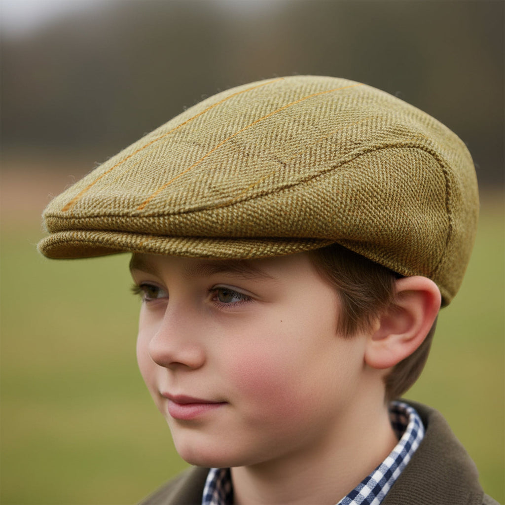 Childrens Tweed Flat Cap