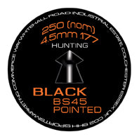 SMK BS45 BLACK PELLETS POINTED .177