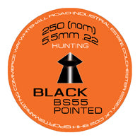SMK BS55 BLACK POINTED PELLETS .22