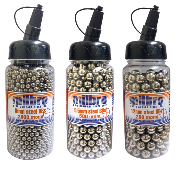 Milbro STEEL Slingshot Ammo TUBs