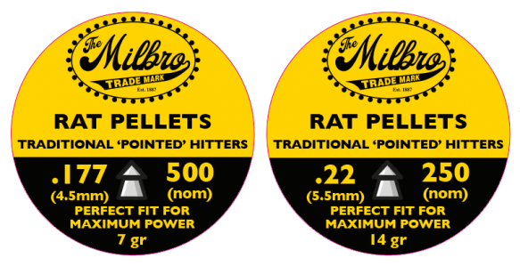 Milbro TRADTIONAL POINTED PELLETS .177/.22